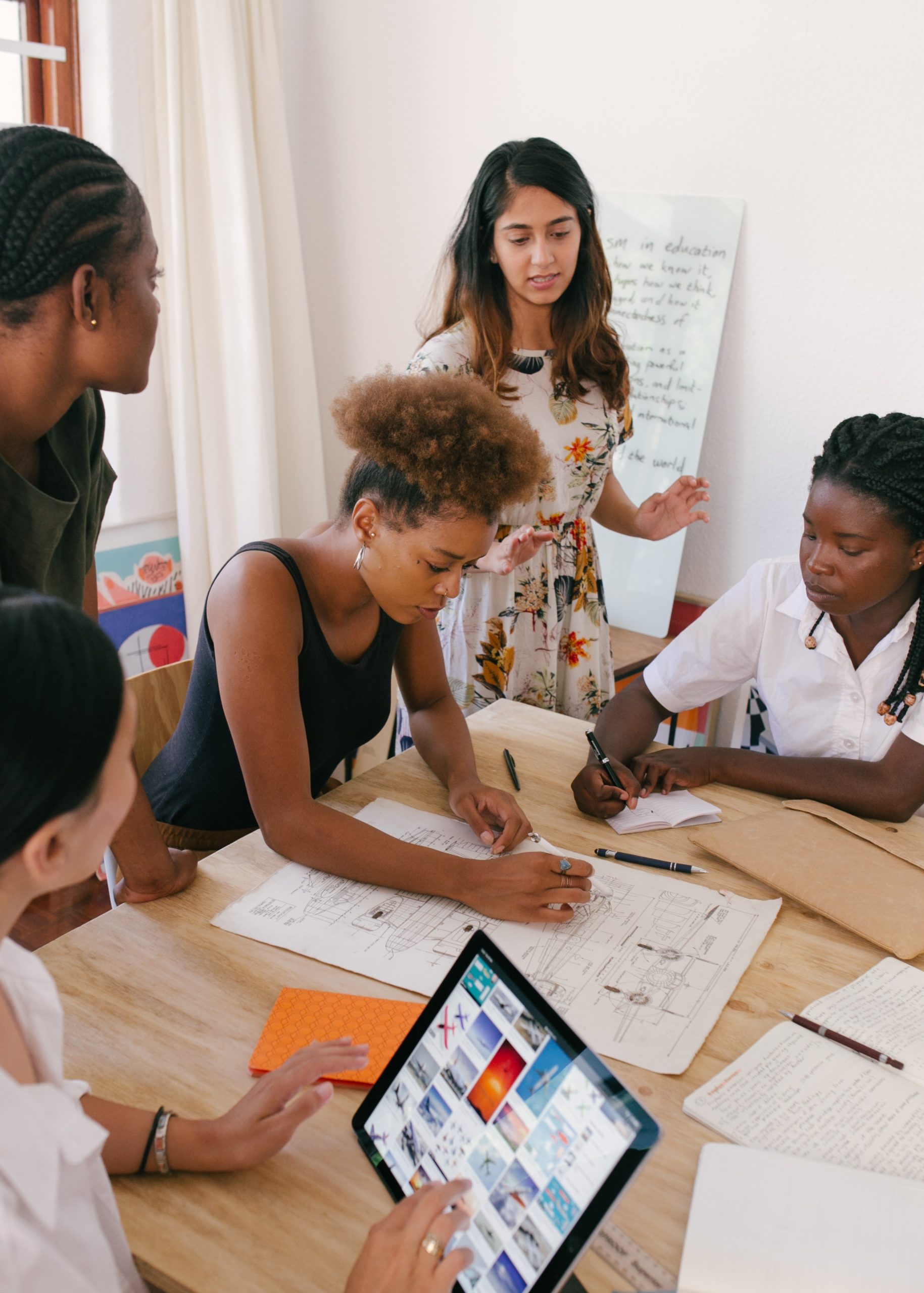 Stock picture of women having a meeting